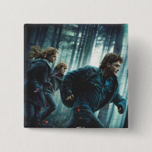 Deathly Hallows - Group Running 2 2 Inch Square Button