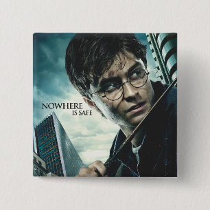 Deathly Hallows - Harry 2 Inch Square Button