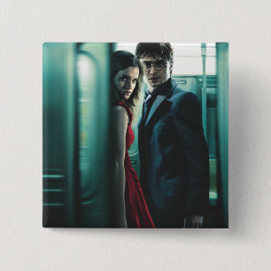 Deathly Hallows - Harry and Hermione 2 Inch Square Button