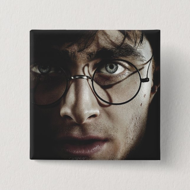 Deathly Hallows - Harry Potter 2 Inch Square Button (Front)