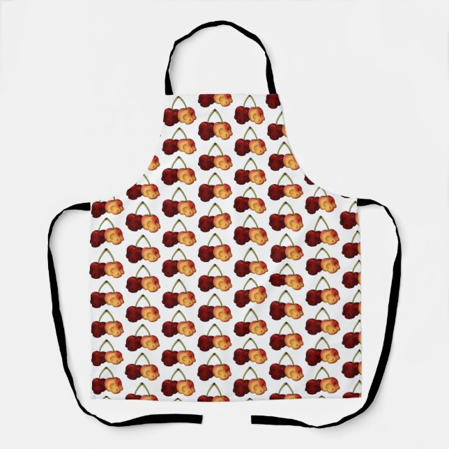 Deathly Sweet Cherry Skull Apron (Front)