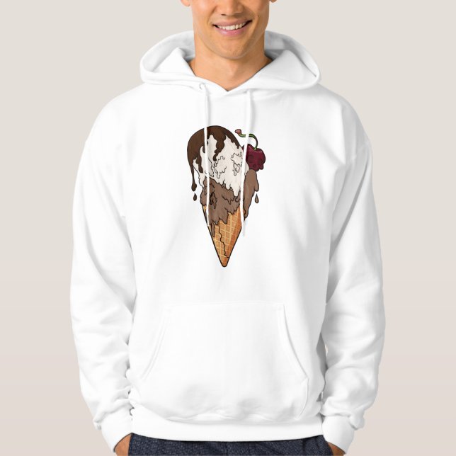 Deathly Sweet Classic Skull Ice Cream Hoodie (Front)