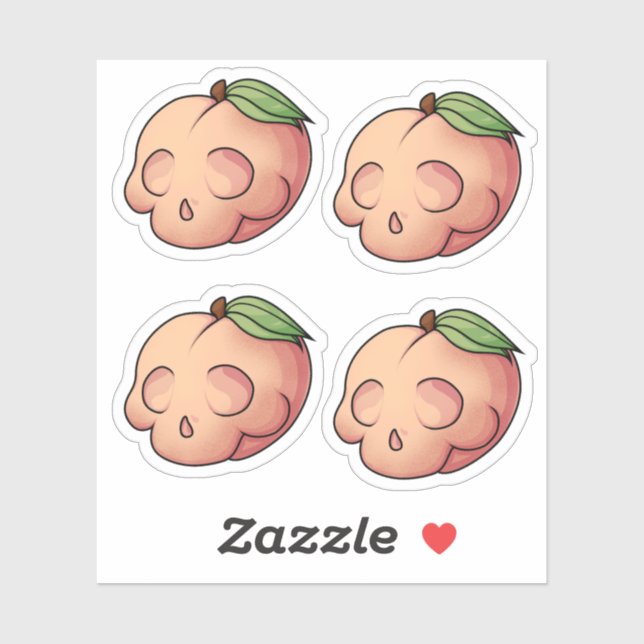 Deathly Sweet Skull Peach (Sheet)