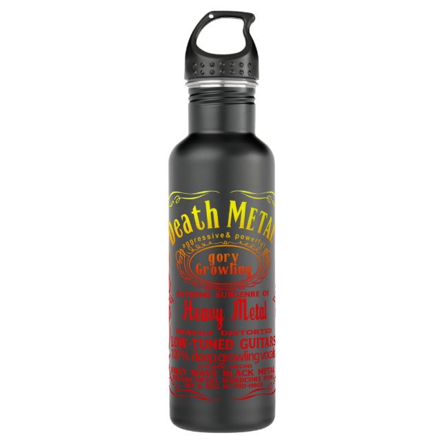 DEATHMETAL HEAVY DEATH METAL for Hard Rock music f 710 Ml Water Bottle (Front)