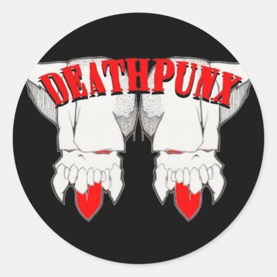 DEATHPUNX TM CLASSIC ROUND STICKER