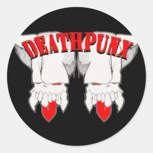 DEATHPUNX TM CLASSIC ROUND STICKER