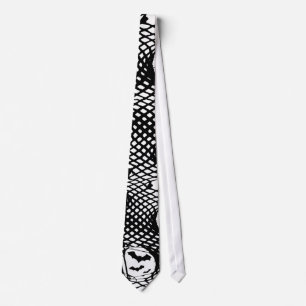 Deathrock Fishnets & Bats Neck Tie