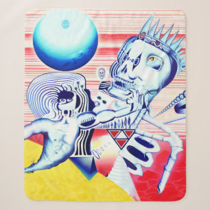 Death's Crown - Oil Painting Sherpa Blanket