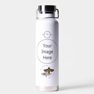 Death's Hawk Head Monogram Water Bottle