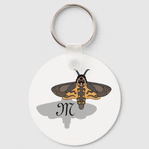 Death's Hawk Head Moth Monogram Keychain