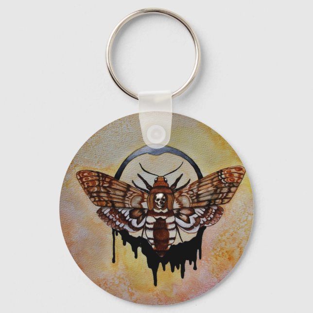 Death's Head Hawk Moth Keychain (Front)