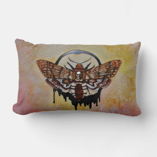 Death's Head Hawk Moth Lumbar Pillow