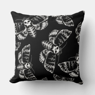 Deaths head Hawkmoth Gothic Throw Pillow