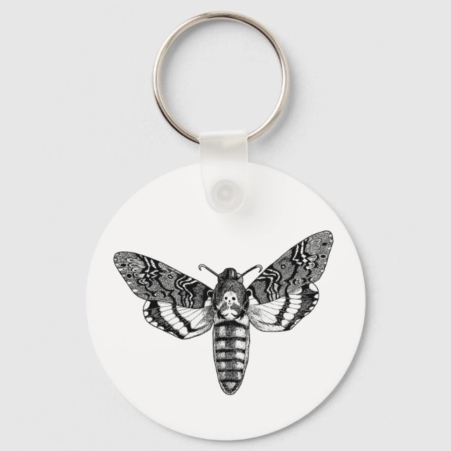 Death's-Head Moth Keychain (Front)