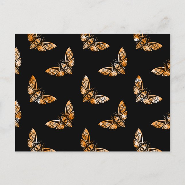Death's Head Moth Pattern Postcard (Front)
