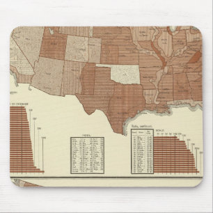 Deaths statistical map mouse pad