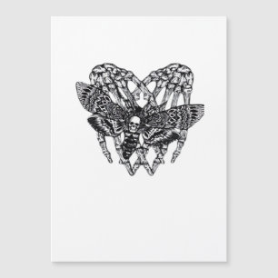 Deathshead Moth Classic Skeleton Hand Heart Style