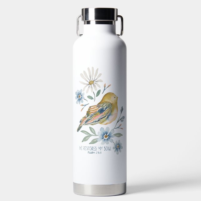 D'eau Birdie avec écritures bouteille à eau 32oz (Avant)