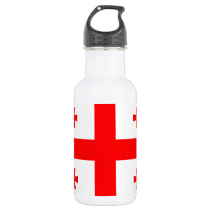 D'eau Bouteille avec drapeau de Géorgie