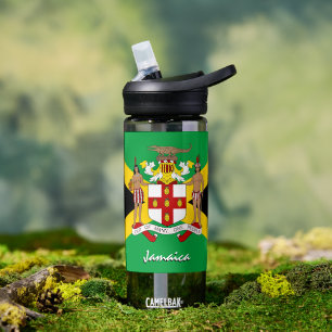D'eau bouteille jamaïcaine, drapeau patriotique jamaïcai