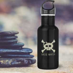 D'eau Crâne et os croisés Fille Pirate Drapeau bouteille