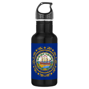 D'eau En Acier Inoxydable Drapeau de l'État du New Hampshire Bouteille de la