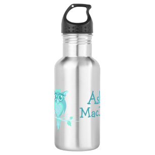 D'eau En Acier Inoxydable Petit hibou aqua menthe enfants boit bouteille