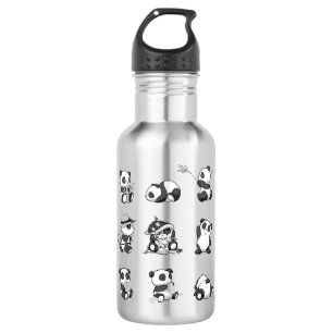 D'eau Panda Design Bouteille en acier inoxydable