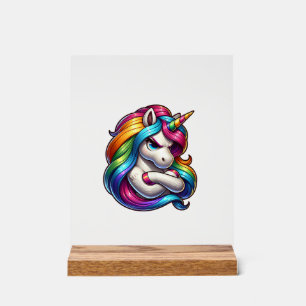 Débardeur d'art de licorne avec crinière arc-en-ci