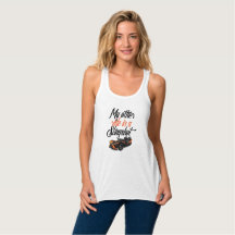 Fronde orange et noire Tanktop