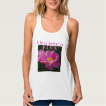 La vie est meilleure en rose/rose pivoine/fleurs