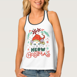 Débardeur Meow Christmas, Merry Christmas