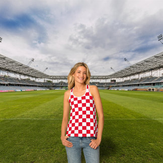 Débardeur Motif de tableau rouge croate moderne