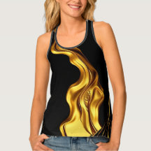 Opulent Swirl Liquid Gold Black Monochrome Achempo