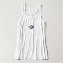 Plage classique de Higgins Beach HB Oval Bleu Vert