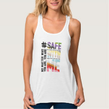 Safe With Me Aquarelle Femme Racerback Tank