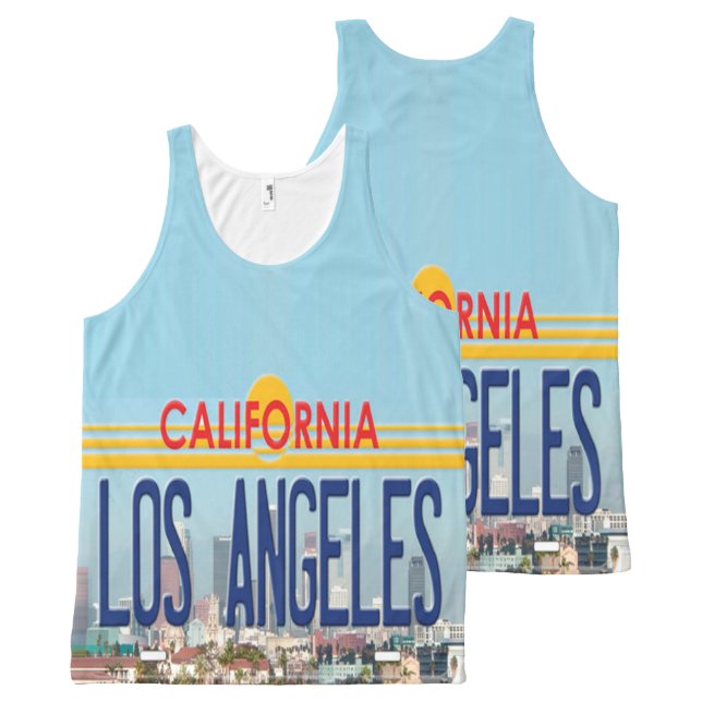 Débardeur Tout-imprimé Los Angeles la Californie (Devant et derrière)