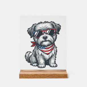 Débardeur vintage à gravure patriotique Shaggy Dog