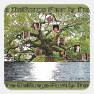 DeBarge Family Tree Specialty Items Square Sticker