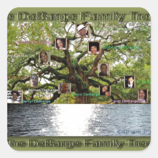 DeBarge Family Tree Specialty Items Square Sticker