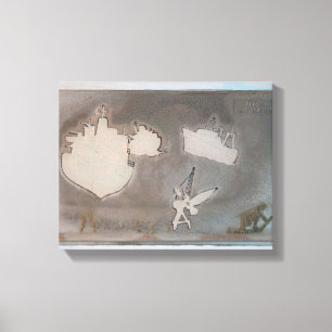 Débarquement K7 1986 Toile multimédias