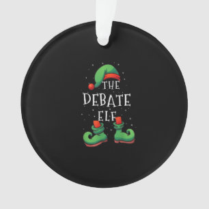 Debate Elf Funny Matching Family Christmas Pyjamas Ornament