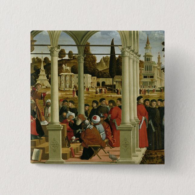 Debate of St. Stephen 2 Inch Square Button (Front)