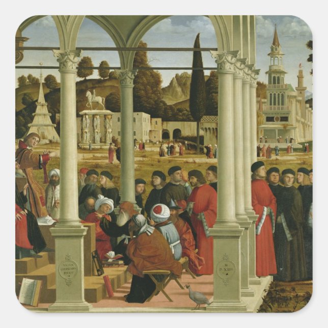 Debate of St. Stephen Square Sticker (Front)