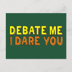 Debate Team Funny Argument Competitive Confidence Postcard