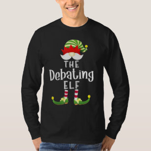 Debating Elf Group Christmas Pajama Party T-Shirt