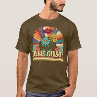 Debbie Flowers Name Gibson Personalized Gifts Retr T-Shirt