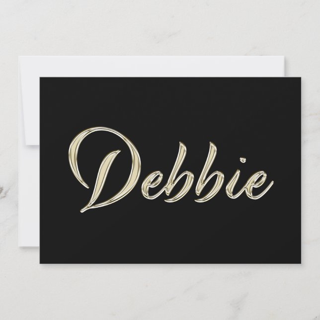 Debbie white gold Handwriting Card (Front)