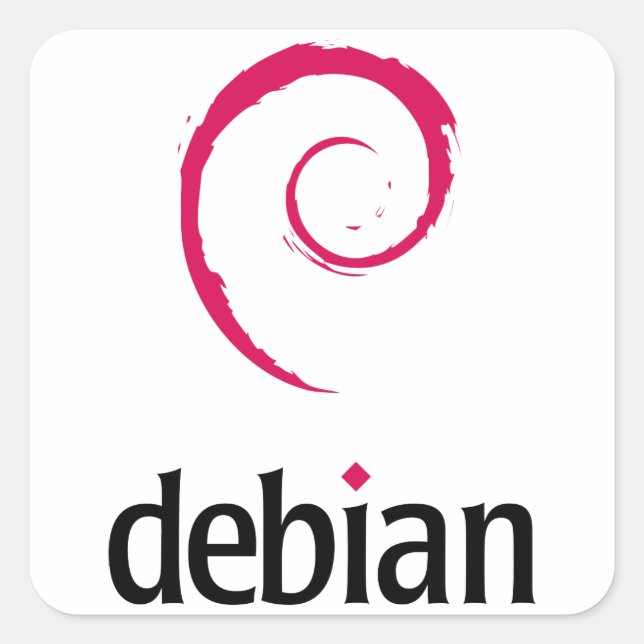 Debian Square Sticker (Front)