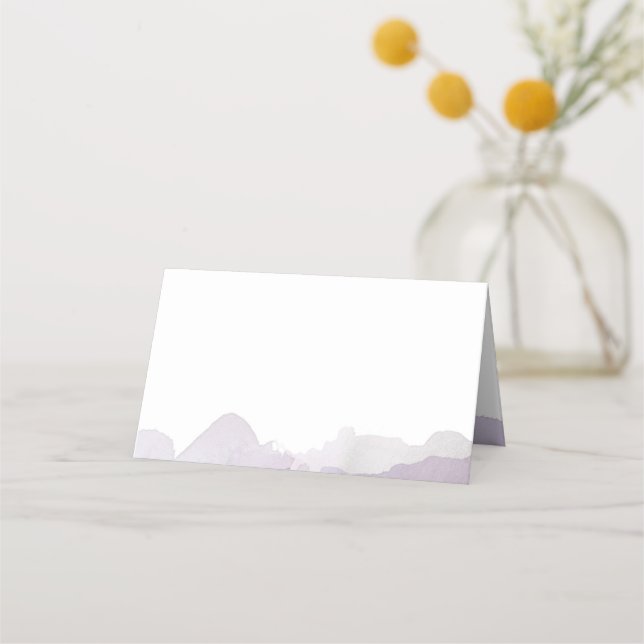 Debonair Lavender Wedding Place Card (Front)